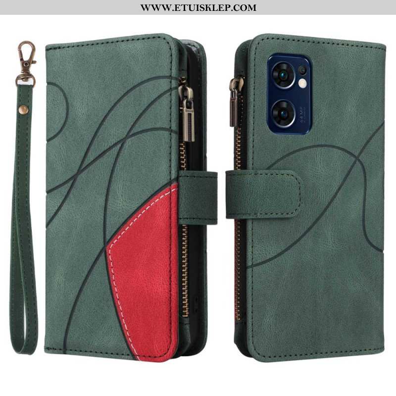 Etui Folio do Oppo Find X5 Lite Wielofunkcyjny Dwukolorowy